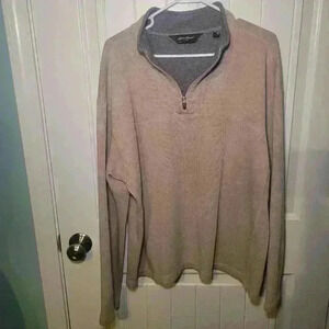 Eddie Bouer XL 100% cotton pull over 1/4 zip